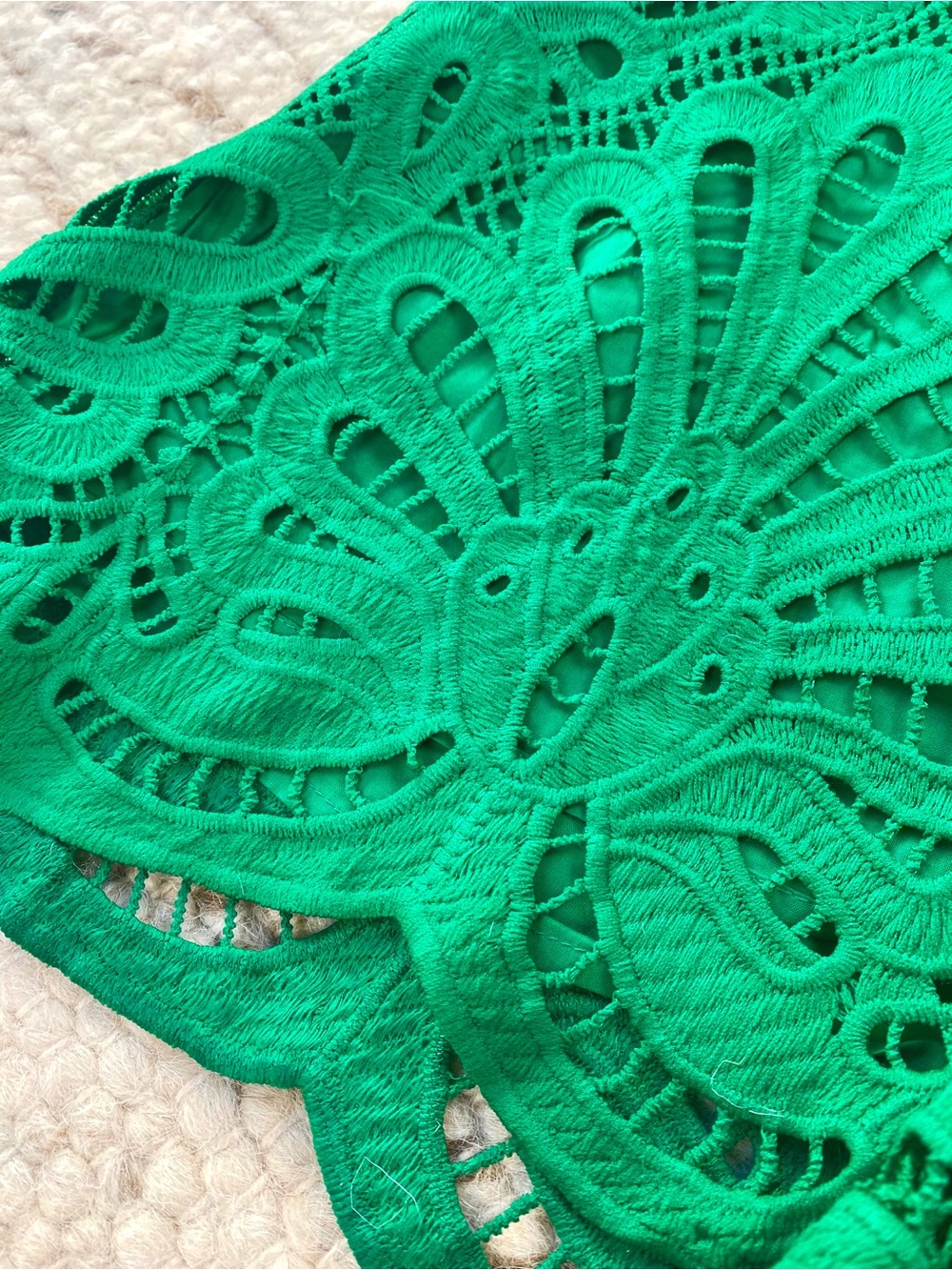 Skies Are Blue Green Lace Floral Shorts, Size XS NWT - Picture 5 of 9